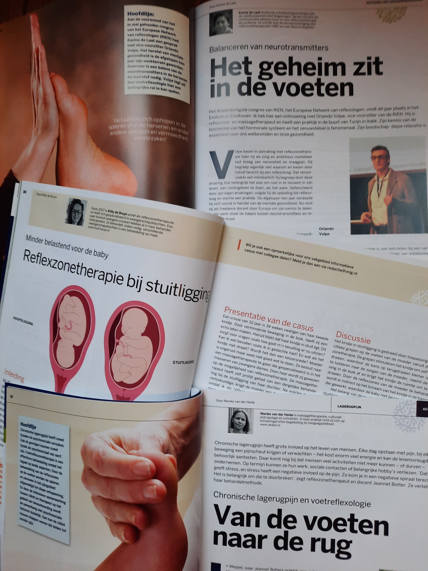 Foto artikelen reflexologie Vakblad Natuurlijke & Integrale Gezondheidszorg 2025